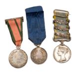 CRIMEA AL VALORE MILITARE MEDAL GROUP OF THREE, to C. J. Ablitt, P.M.C. Rifle Brigade, comprising