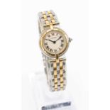 CARTIER 'PANTHERE VENDOME' LADY'S STEEL & GOLD WRISTWATCH, signed 'Cartier', reference 1057920,