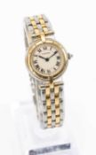 CARTIER 'PANTHERE VENDOME' LADY'S STEEL & GOLD WRISTWATCH, signed 'Cartier', reference 1057920,