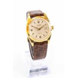 ROLEX PRECISION OYSTERDATE GOLD CAPPED ROULETTE CALENDAR WRISTWATCH, c. 1955, assumed ref. 6694,