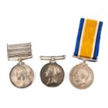 THREE MEDALS, comprising Ashantee Medal 1873-74 to G. Mott, Ord, 2nd Cl, H.M.S Barracouta; Queen's