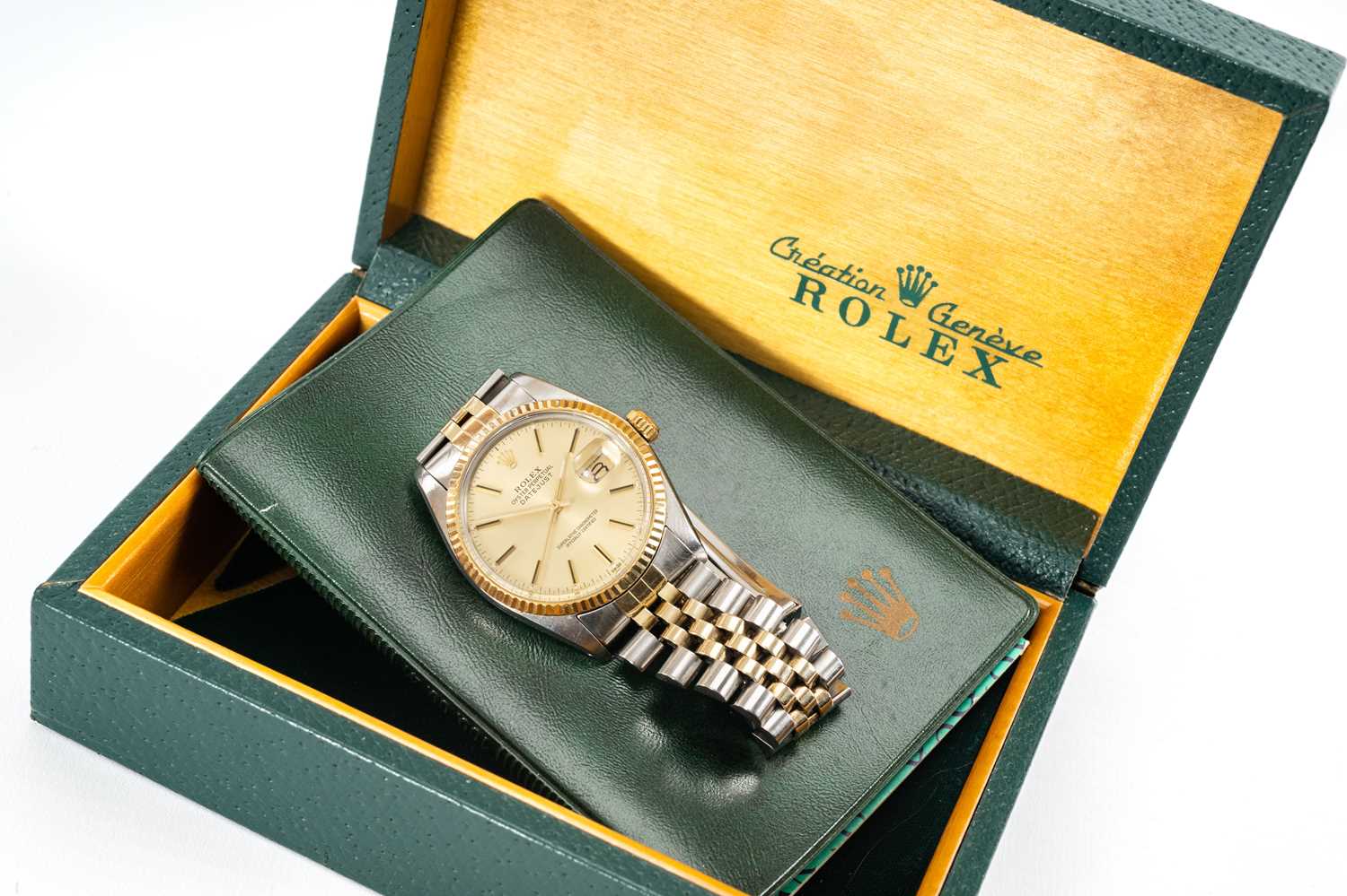 ROLEX DATEJUST GOLD & STAINLESS STEEL AUTOMATIC CALENDAR WRISTWATCH, c.1980 , Ref. 16013, ser. no. - Image 2 of 4