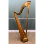 19TH CENTURY ERARD GILTWOOD GRECIAN HARP, seven pedal 43-string. Comments: restored (Harnack &
