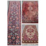 THREE ORIENTAL RUGS, including a runner (3)