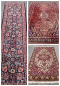 THREE ORIENTAL RUGS, including a runner (3)