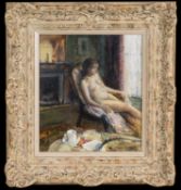 ‡ JOHN ALFORD oil on board - untitled, nude study, signed & dated '85, 31 x 27cms Provenance: