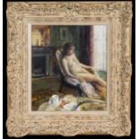 ‡ JOHN ALFORD oil on board - untitled, nude study, signed & dated '85, 31 x 27cms Provenance: