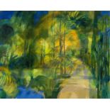‡ RONALD LOWE (British, 1932-1985) oil on canvas - 'Palm Walk I', 56.5 x 58cms Comments: framed