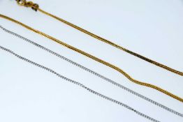 9CT GOLD CHAIN, 5.0gms, together with white metal chain, 5.0gms (2) Provenance: deceased estate Vale
