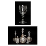 LAURENCE WHISTLER C.B.E. (1912-2000): EDINBURGH & LEITH FLINT GLASSWORKS GOBLET, 1953, engraved EIIR