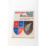 AN OFFICIAL SIGNED RUGBY UNION BRITISH ISLES V NEW ZEALAND MATCH PROGRAMME, played at Lancaster