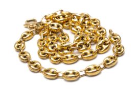 9CT GOLD OVAL LINK NECKLACE, stamped '375', 46.5cms long, 14.8gms Provenance: deceased estate