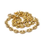 9CT GOLD OVAL LINK NECKLACE, stamped '375', 46.5cms long, 14.8gms Provenance: deceased estate