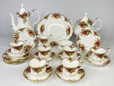 ROYAL ALBERT 'OLD COUNTRY ROSES' BONE CHINA TEA SET, fir six place settings, comprising tea cups &