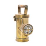 THE CEAG INSPECTION LAMP, Barnsley, Yorks, pat. 309721/28, brass body, turned wooden handle, 22cms