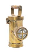 THE CEAG INSPECTION LAMP, Barnsley, Yorks, pat. 309721/28, brass body, turned wooden handle, 22cms