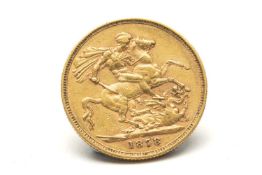 VICTORIAN GOLD SOVEREIGN, 1878, Young Head, 7.9gms Provenance: deceased estate