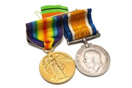 GREAT WAR MEDAL GROUP OF TWO, to Gnr. W.G. Gwynne, no. 213242, comprising Victory medal and War