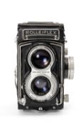 A ROLLEI F&H ROLLEIFLEX 3.5F MEDIUM FORMAT CAMERA - black, serial no. AP/0553/162211 with Carl