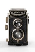 A ROLLEICORD F&H 3.8F MEDIUM FORMAT CAMERA - black, serial no. 3089886, with Carl Zeiss Jena,