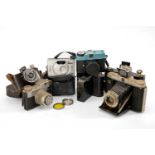 ASSORTED CAMERAS, comprising Ensign Cupid, Junka optic F/4.5cm, Canon Ixus M1 32mm, Mini Diana 24mm,