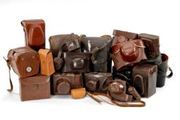 ASSORTED EVER READY CASES (ERCs), various materials, some canvas, some leather etc. (qty)