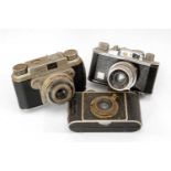 THREE ASSORTED CAMERAS, comprising Toyoca 35-S f/4.5cm, Halina 35X f/45mm, Foth Derby Anastigmat f/