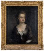 EARLY 18TH CENTURY ENGLISH SCHOOL oil on canvas - portrait of a Catherine Smythe (Mrs Samuel