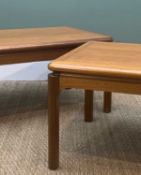 TWO MID-CENTURY NATHAN TEAK COFFEE TABLES, rectanglar, 112cms and 93cms wide respectively (2)