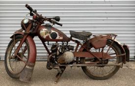 BARN FIND: JAMES MOTORCYCLE KDE 399 engine stamp SER539/985 which suggests a James ML, the '