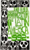 ‡ PAUL PETER PIECH two colour linocut poster - relating to the USA colonization of Latin America, 76
