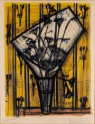 ‡ BERNARD BUFFET (French, 1928-1999) colour lithograph - 'Flowers', 1954, inscribed in pencil