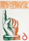 ‡ PAUL PETER PIECH three colour linocut - exhibition poster for St. Davids Hall, 'exhibition of