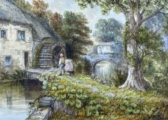 J.J. HUGHES (late 19th Century) watercolour - 'Rossett Mill near Chester', signed and dated,