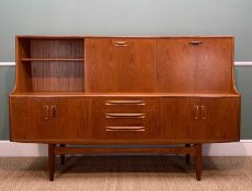 MID-CENTURY G-PLAN TEAK FRESCO SIDEBOARD by Victor Wilkins, central chest of drawers with upper