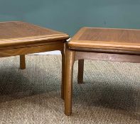 ANOTHER TWO MID-CENTURY NATHAN TEAK OCCASIONAL TABLES, square (2)