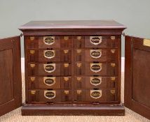 AMERICAN AMBERG'S PATENT FILING CHEST, pair of doors enclosing labelled drawers each containing