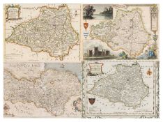 ASSORTED ANTIQUARIAN MAPS, comprising 1. 'A New Map of Durham' by Thomas Kitchin, 19 x 25cms; 2. '