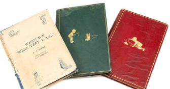 MILNE (A.A.) Winnie-the-Pooh, FIRST EDITION, publisher's gilt green cloth gilt, Methuen, 1926; Now