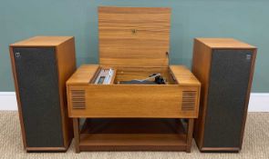 MID-CENTURY TEAK DYNATRON STEREOPHONIC REPRODUCER, model RG69, fitted with Garrard 2025TC