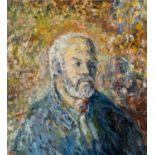 ‡ IVOR THOMAS (1928-1980) impasto oil on board - believed 'self-portrait', 51 x 47cms Provenance: