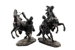 PAIR OF BRONZE MARLEY HORSES, tallest 28cms (2) Provenance: private collection south Wales Comments: