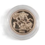 ELIZABETH II HALF SOVEREIGN, 2021, in capsule Provenance: private collection South Wales.