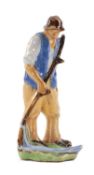 DOULTON LAMBETH STONEWARE FIGURE, designed by Leslie Harradine modelled as a farm labourer with