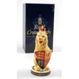ROYAL CROWN DERBY BONE CHINA PAPERWEIGHT, 'The Queen's Beasts' - The Lion of England, limited