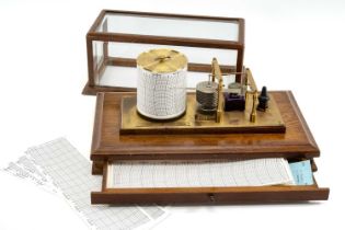 NEGRETTI & ZAMBRA 'REGENCY' BAROGRAPH, c. 1970, ser. no. R/41145 in oak case with bevelled glass,