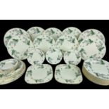 ROYAL WORCESTER 'VALENCIA' PATTERN PART SERVICE, including 2 square dishes, 17 salad plates, 7