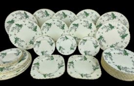 ROYAL WORCESTER 'VALENCIA' PATTERN PART SERVICE, including 2 square dishes, 17 salad plates, 7