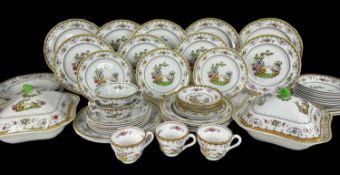 COPELAND SPODE 'CHELSEA' PATTERN PART SERVICE, comprising 2 veg. tureens and covers, 2 soup coupes