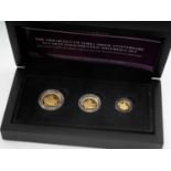 THE 2019 QUEEN VICTORIA 200th ANNIVESARY 24CT GOLD SOVEREIGN PRESTIGE SET, comprising full, half,